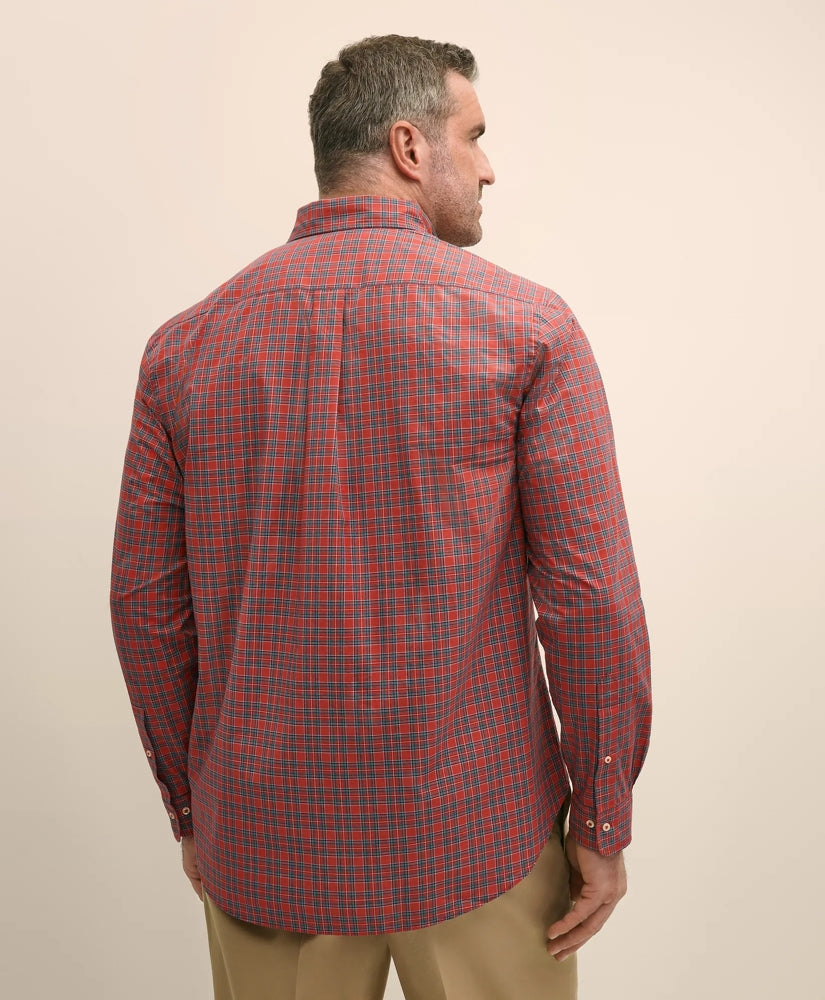 Big & Tall Friday Shirt, Poplin Tartan | Brooks Brothers online shop