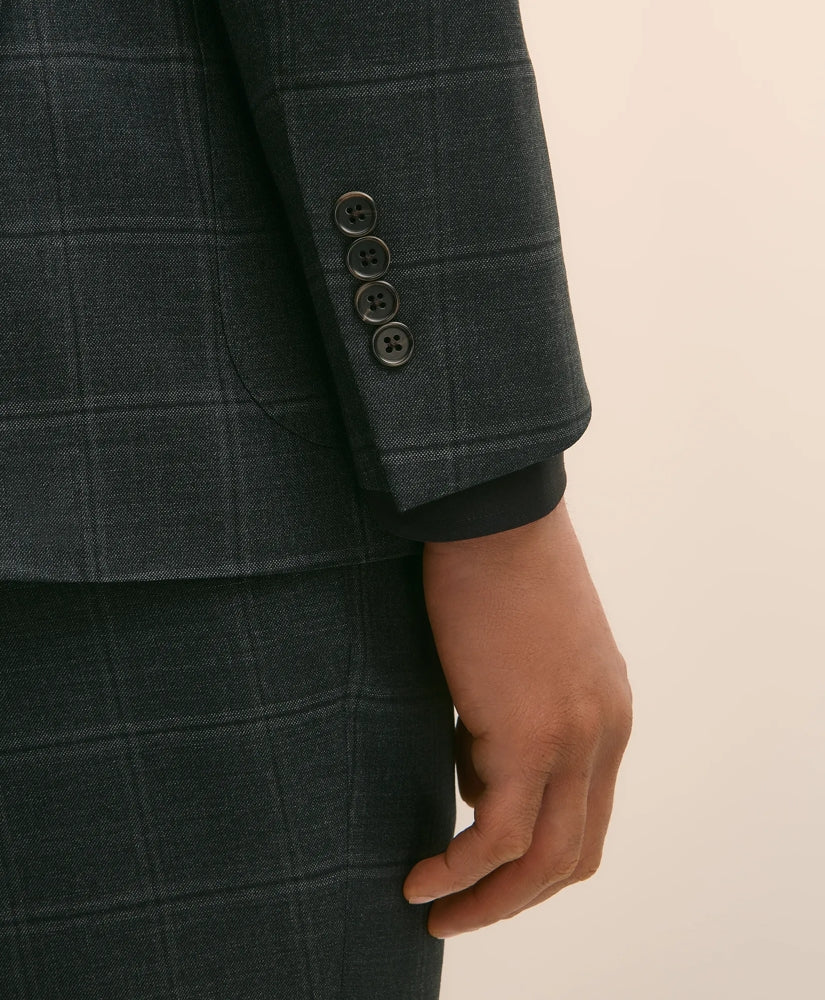 Brooks Brothers Explorer Collection Slim Fit Wool Windowpane Suit Jacket | Brooks Brothers outlet
