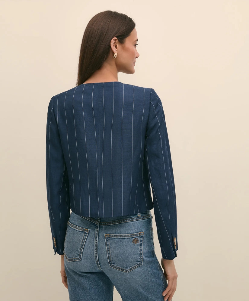 Lyocell-Blend Stripe Jacket | Brooks Brothers online shop
