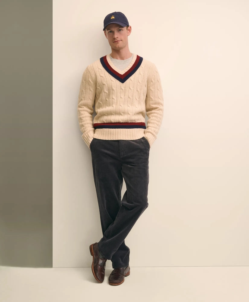 Merino Wool Archive Tennis Sweater | Brooks Brothers on sale