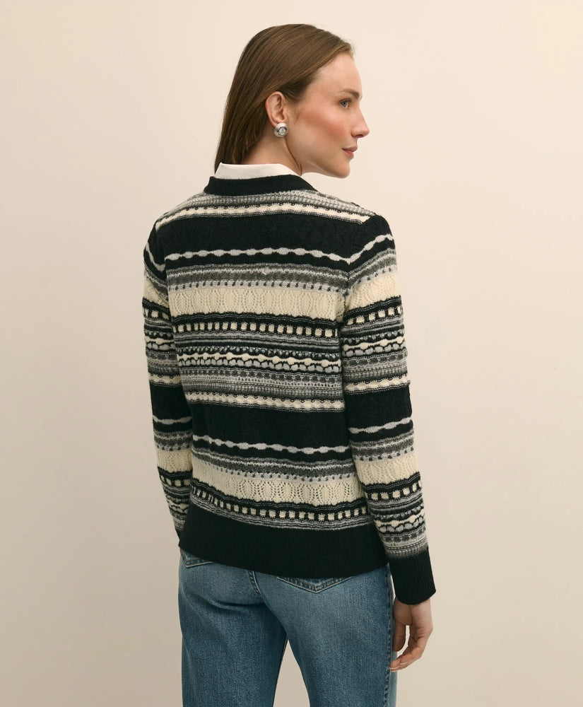Merino Wool Pointelle Cardigan | Brooks Brothers on sale