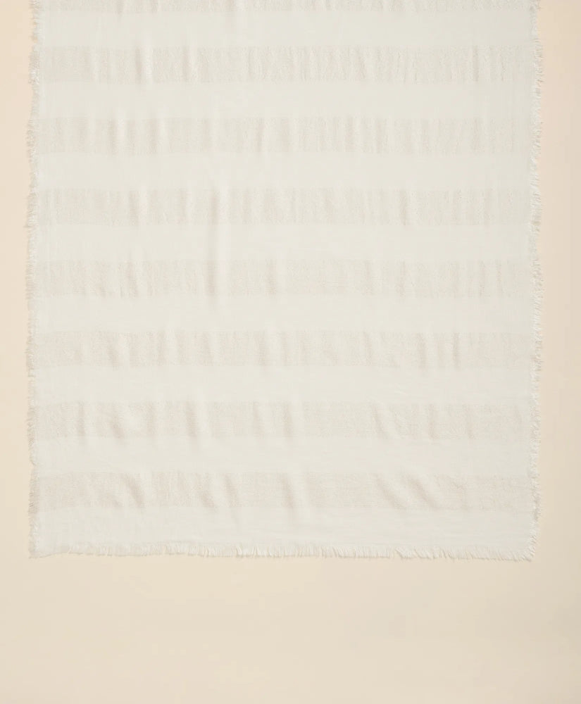Viscose-Modal-Cotton Blend Shimmer Stripe Scarf | Brooks Brothers online