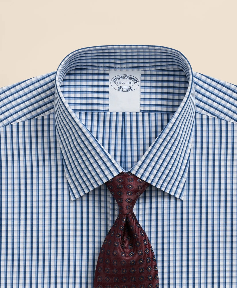 Pure Supima® Cotton Regular-Finish Ainsley Collar, Check Dress Shirt | Brooks Brothers online