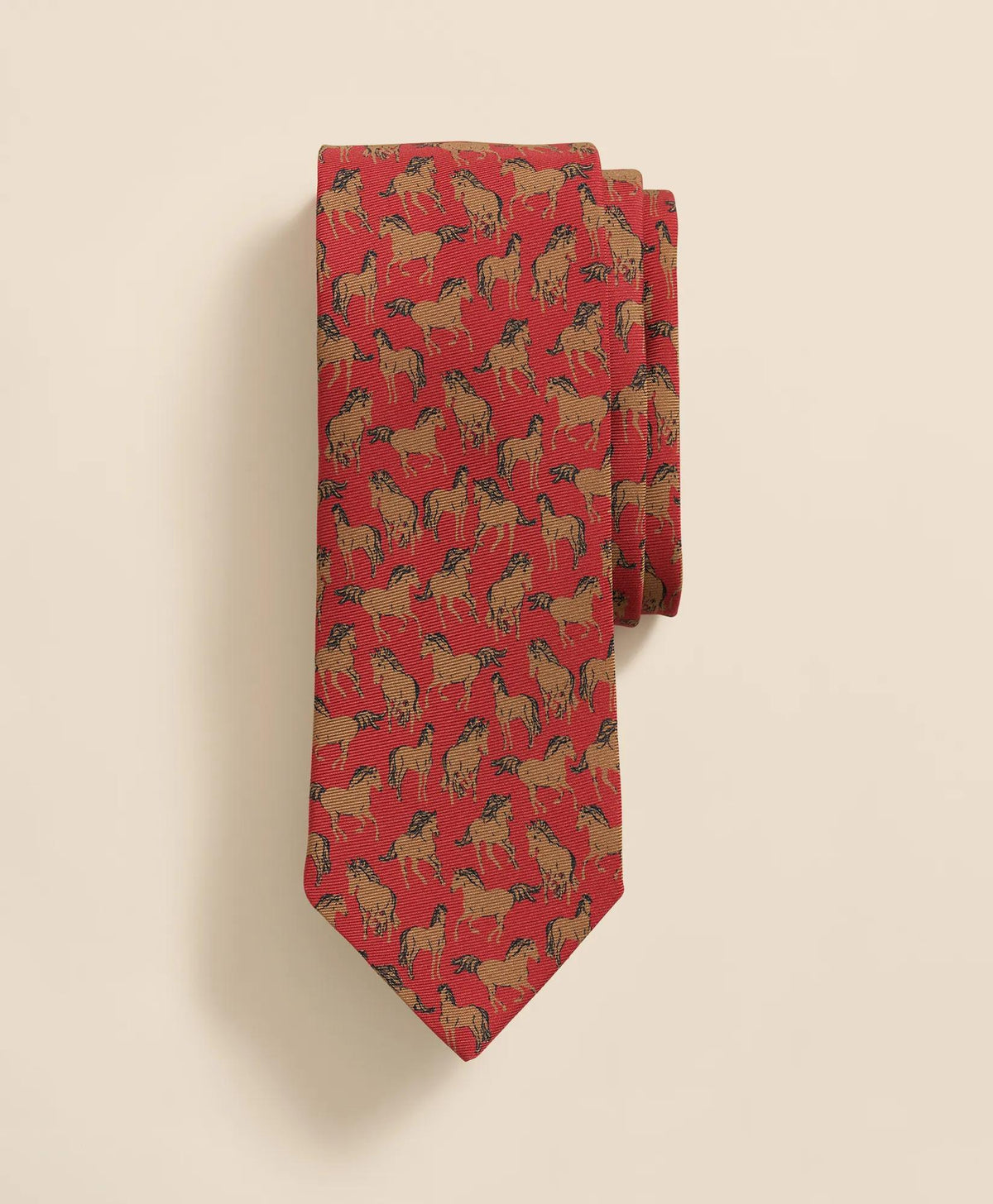 Silk Equestrian Motif Tie | Brooks Brothers on sale
