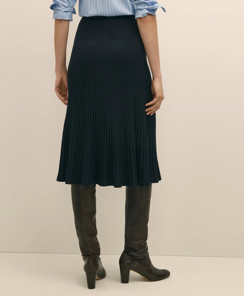 Silk Viscose Pleated Sweater Skirt | Brooks Brothers for sale