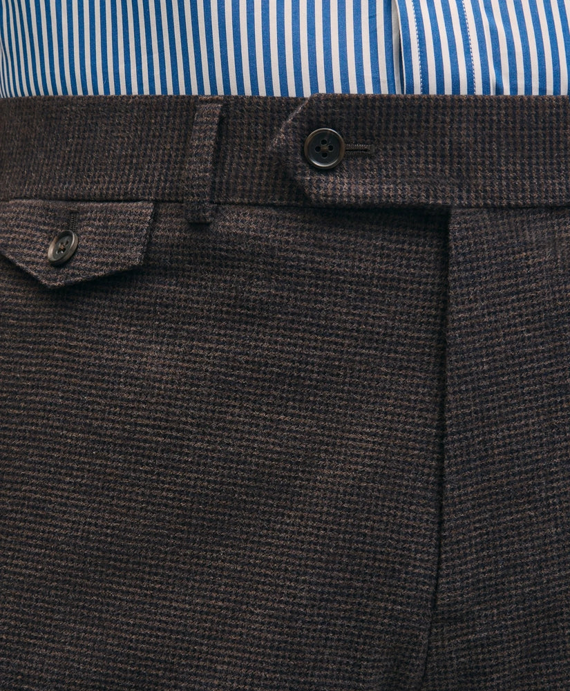 Slim Fit Mini-Houndstooth Suit Pants in Brushed-Cotton | Brooks Brothers outlet