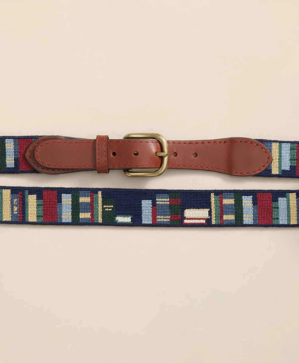 Smathers & Branson Needlepoint Bookcase Belt | Brooks Brothers discount