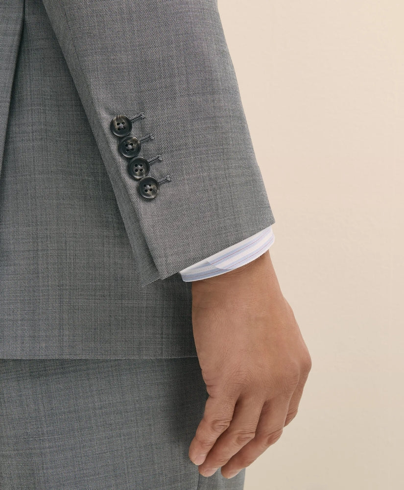 Traditional Fit Wool Sharkskin 1818 Suit | Brooks Brothers for sale