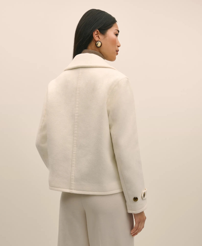 Wool Double-Faced Cropped Peacoat | Brooks Brothers on sale