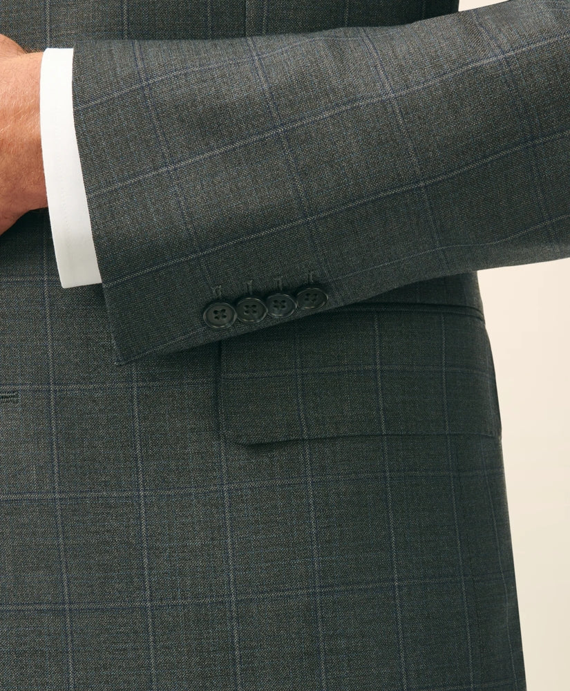 Classic Fit Wool Windowpane 1818 Suit | Brooks Brothers for sale