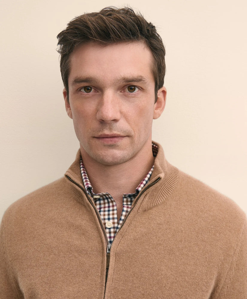 3-Ply Cashmere Full-Zip Cardigan | Brooks Brothers outlet