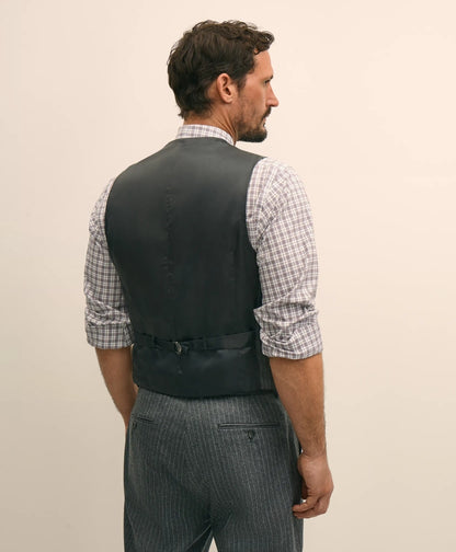 Archive Pinstripe Vest in Wool Flannel | Brooks Brothers discount