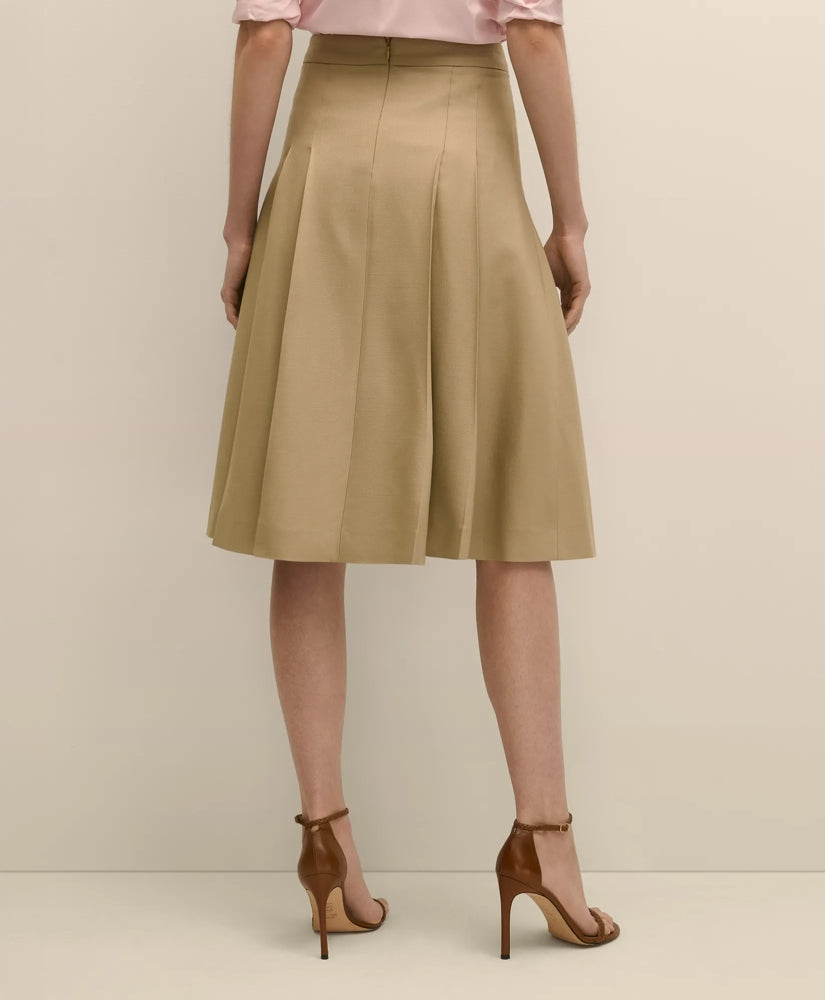 A-Line Wool-Blend Pleated Skirt | Brooks Brothers for sale