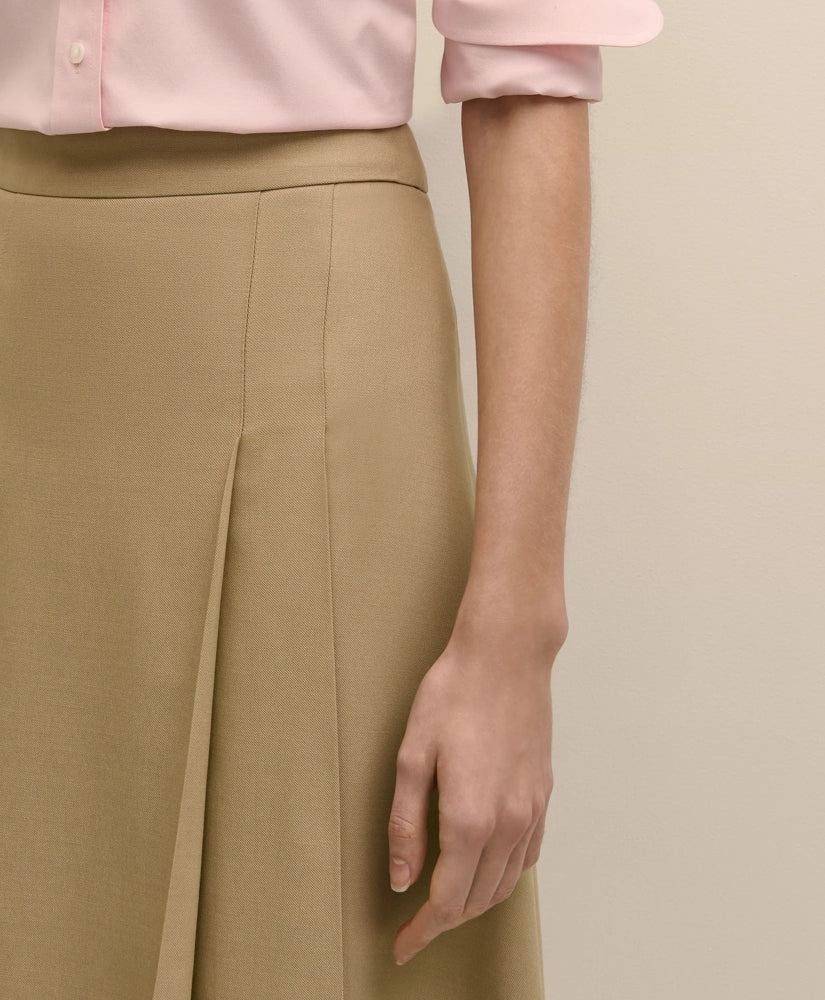 A-Line Wool-Blend Pleated Skirt | Brooks Brothers for sale
