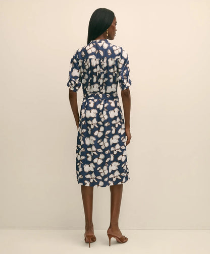 Belted Modal Shirt Dress in Abstract Floral Print | Brooks Brothers online