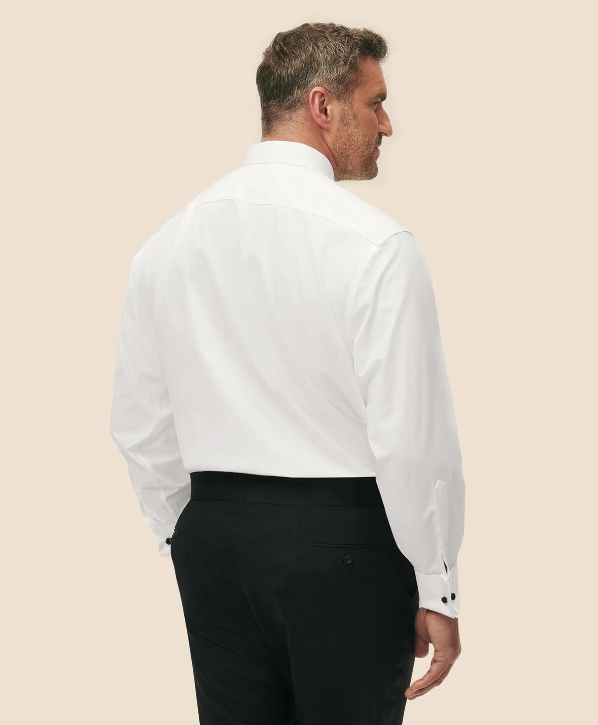 Big & Tall Non-Iron Supima® Cotton Poplin Londoner Collar, Tuxedo Shirt | Brooks Brothers outlet