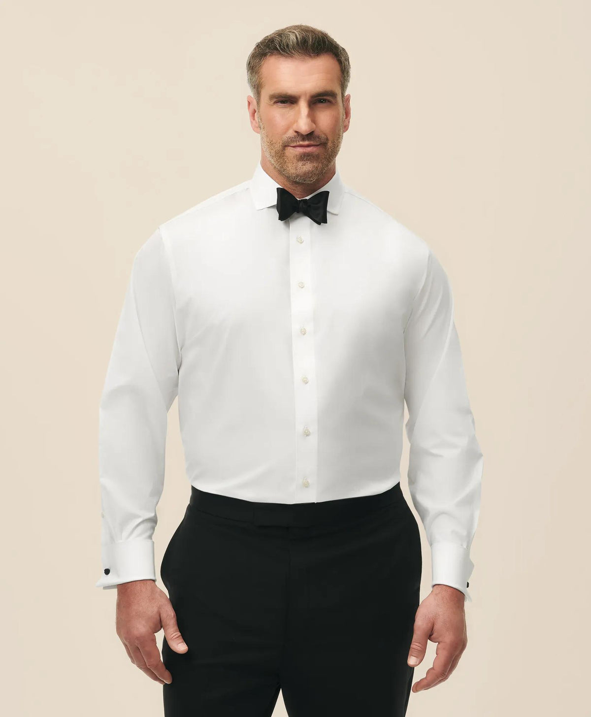 Big & Tall Non-Iron Supima® Cotton Poplin Londoner Collar, Tuxedo Shirt | Brooks Brothers outlet