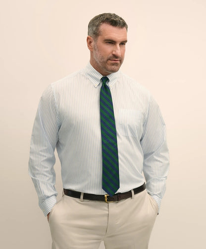 Big & Tall Stretch Cotton Broadcloth Non-Iron Polo Button Down Collar, Dress Shirt | Brooks Brothers online