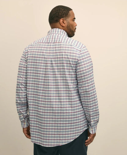 Big & Tall Stretch Cotton Non-Iron Oxford Polo Button Down Collar, Windowpane Shirt | Brooks Brothers online