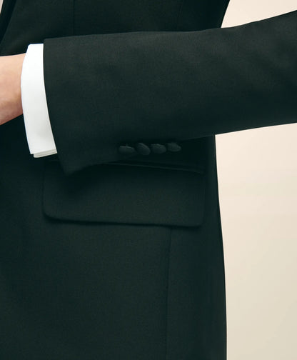 Black Fleece Peak Lapel Dinner Jacket in Merino Wool-Silk Faille | Brooks Brothers sale