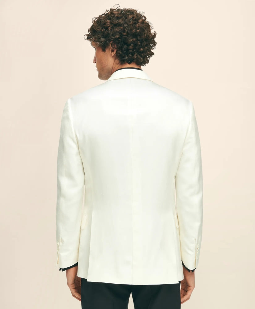 Black Fleece Peak Lapel Dinner Jacket in Silk Dupioni | Brooks Brothers on sale
