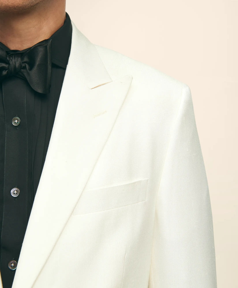 Black Fleece Peak Lapel Dinner Jacket in Silk Dupioni | Brooks Brothers on sale
