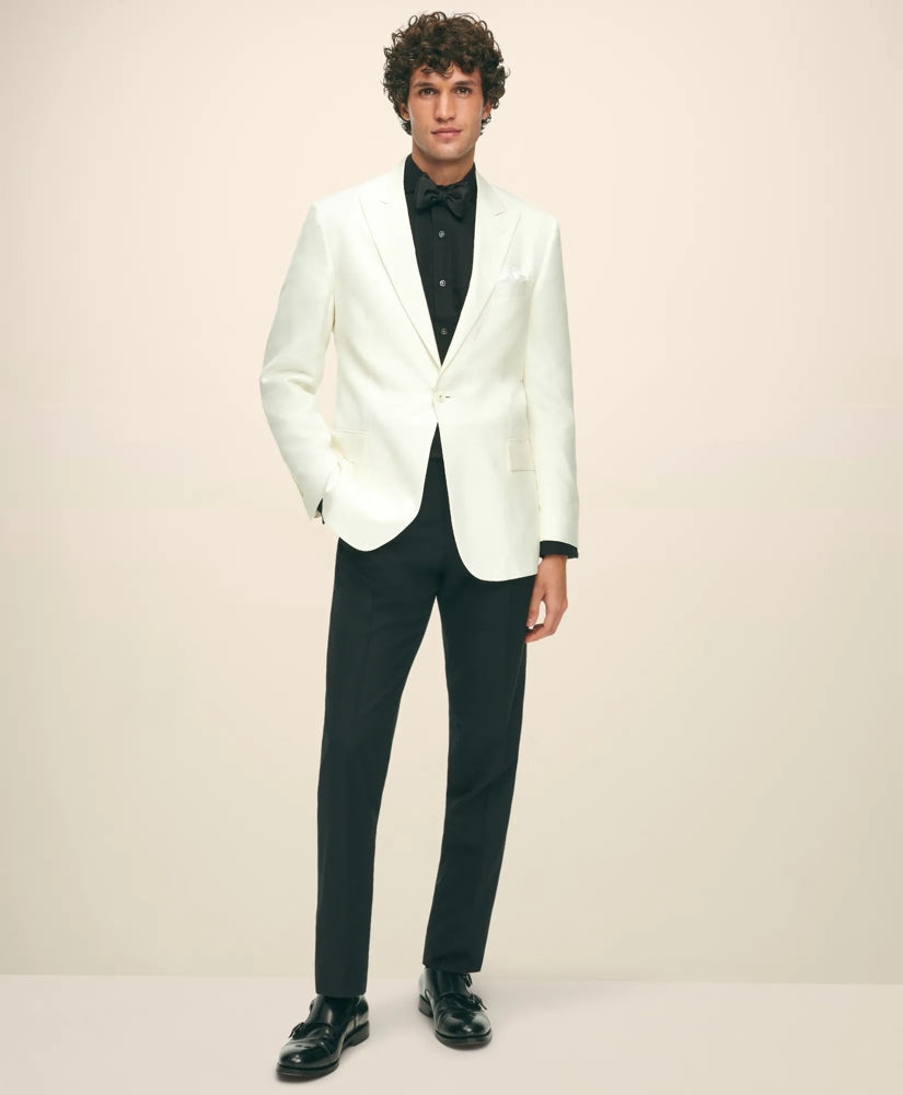 Black Fleece Peak Lapel Dinner Jacket in Silk Dupioni | Brooks Brothers on sale