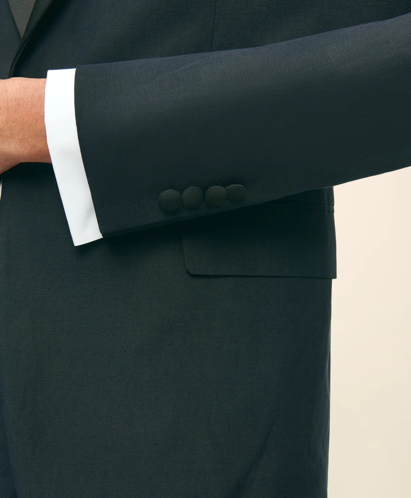 Black Fleece Shawl Collar Tuxedo in Silk-Linen | Brooks Brothers online shop