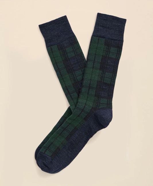 Black Watch Tartan Crew Socks | Brooks Brothers online
