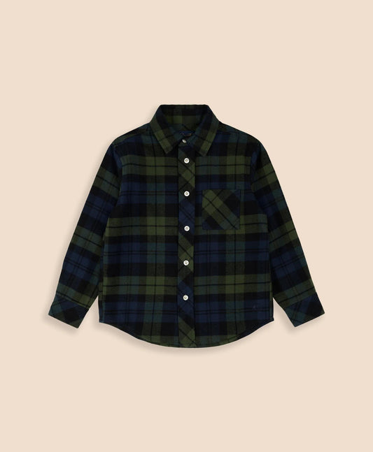 Boys Cotton Brushed Flannel Shirt | Brooks Brothers online shop