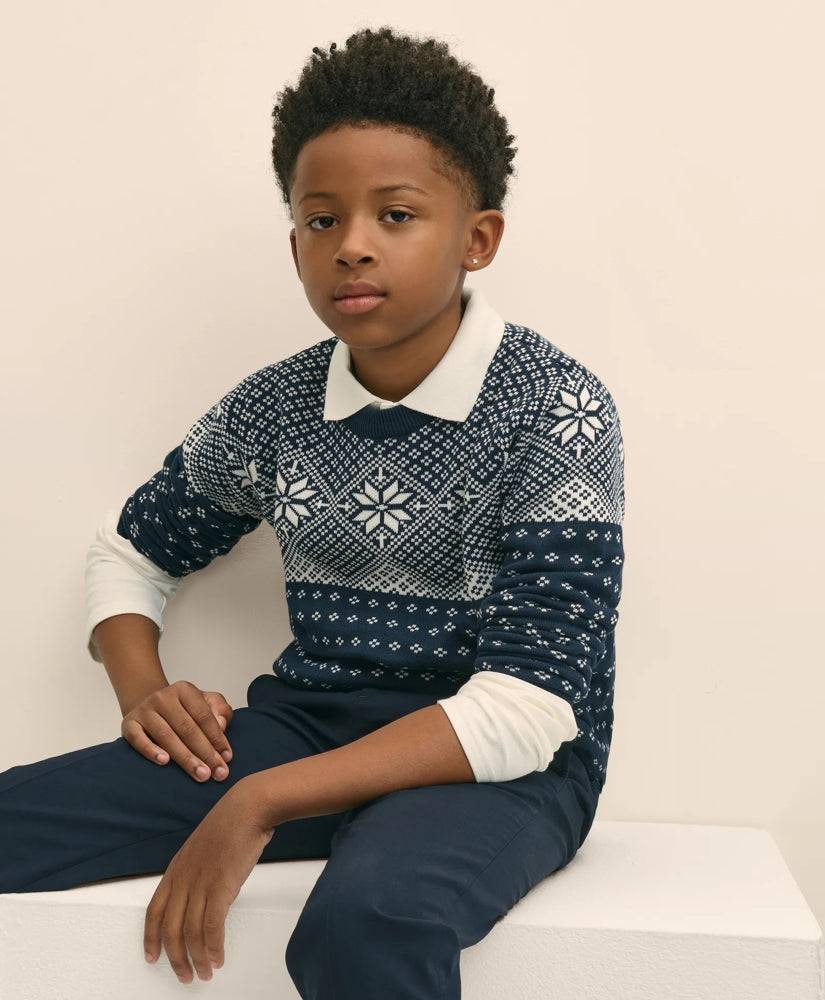 Boys Cotton Holiday Sweater | Brooks Brothers sale