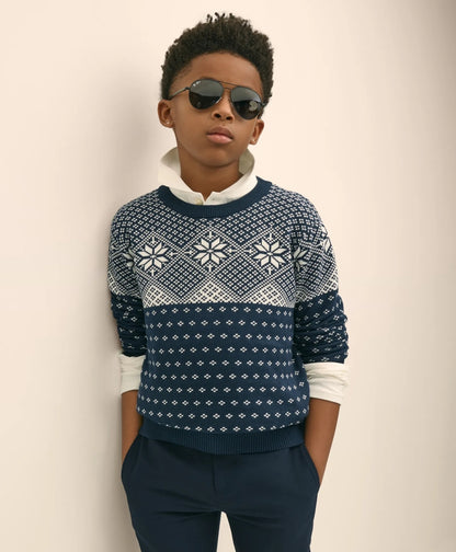 Boys Cotton Holiday Sweater | Brooks Brothers sale