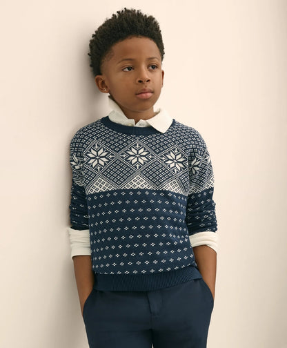 Boys Cotton Holiday Sweater | Brooks Brothers sale
