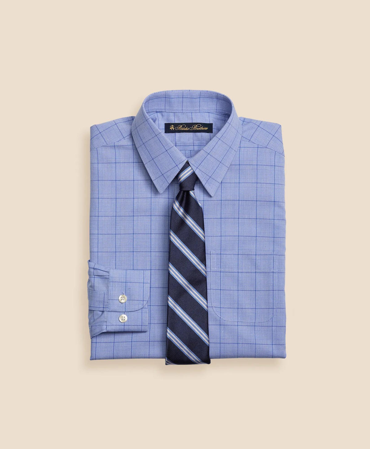 Boys Non-Iron Supima® Cotton Broadcloth Plaid Dress Shirt | Brooks Brothers on sale