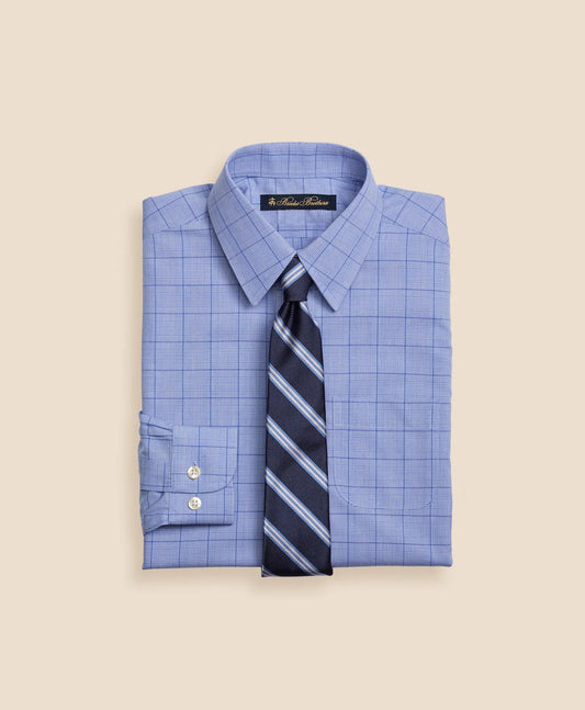 Boys Non-Iron Supima® Cotton Broadcloth Plaid Dress Shirt | Brooks Brothers on sale