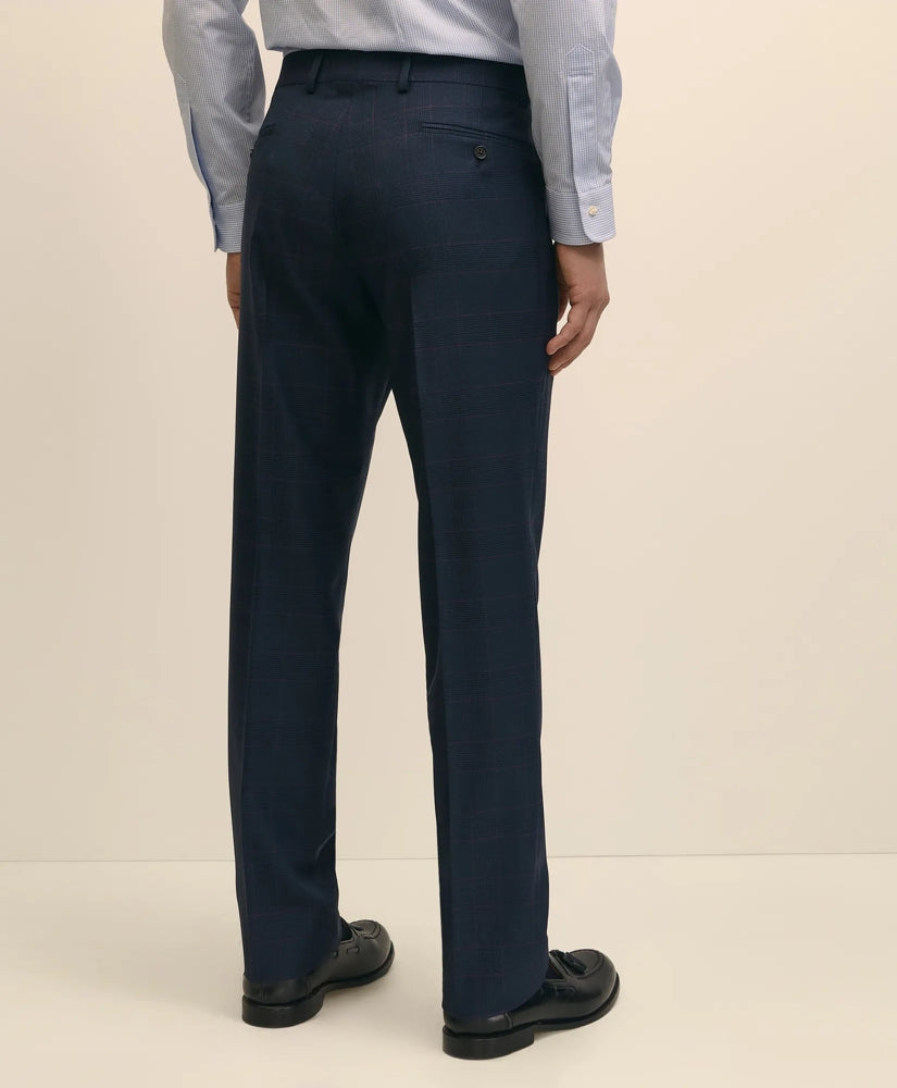 Brooks Brothers Explorer Collection Classic Fit Wool Overcheck Suit Pants | Brooks Brothers for sale
