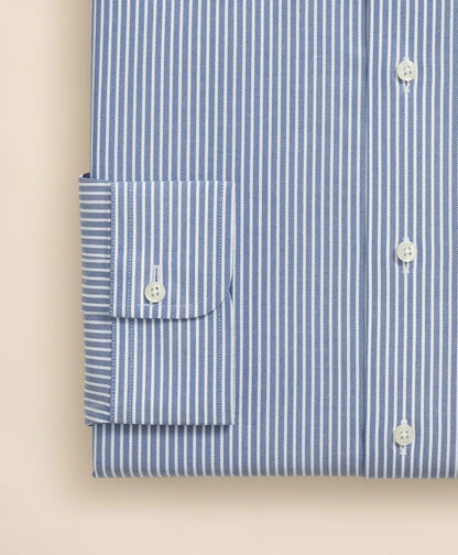 Brooks Brothers Explorer Collection Non-Iron Twill Ainley Collar Ground Stripe, Dress Shirt | Brooks Brothers outlet
