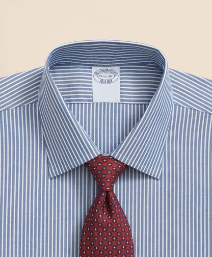 Brooks Brothers Explorer Collection Non-Iron Twill Ainley Collar Ground Stripe, Dress Shirt | Brooks Brothers outlet