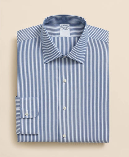 Brooks Brothers Explorer Collection Non-Iron Twill Ainley Collar Ground Stripe, Dress Shirt | Brooks Brothers outlet