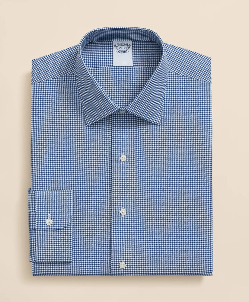 Brooks Brothers Explorer Collection Non-Iron Twill Ainsley Collar Gingham, Dress Shirt | Brooks Brothers outlet