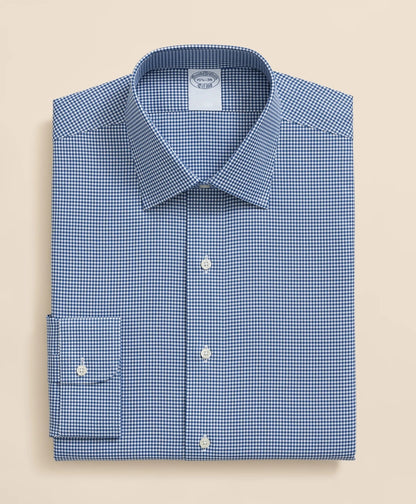Brooks Brothers Explorer Collection Non-Iron Twill Ainsley Collar Gingham, Dress Shirt | Brooks Brothers outlet