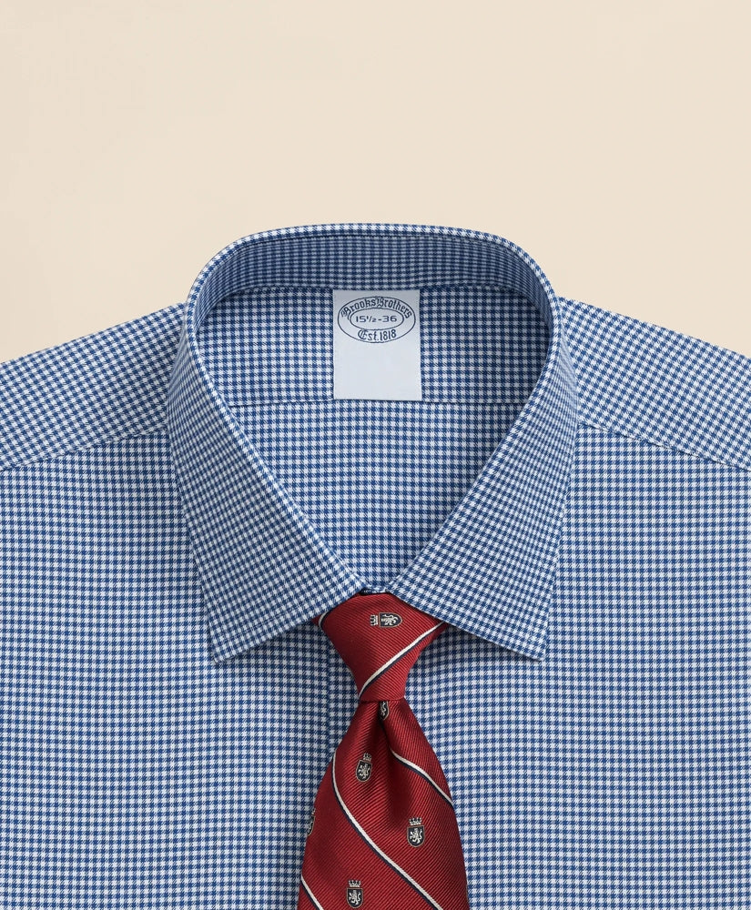 Brooks Brothers Explorer Collection Non-Iron Twill Ainsley Collar Gingham, Dress Shirt | Brooks Brothers outlet