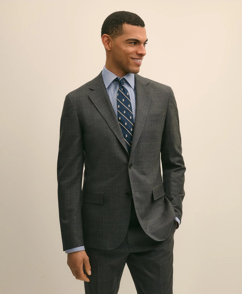 Brooks Brothers Explorer Collection Slim Fit Wool Overcheck Suit Jacket | Brooks Brothers discount