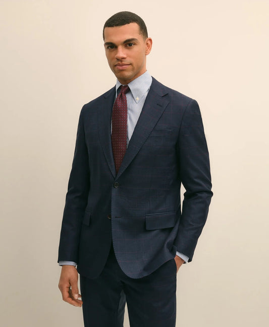 Brooks Brothers Explorer Collection Slim Fit Wool Overcheck Suit Jacket | Brooks Brothers for sale