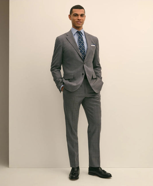 Brooks Brothers Explorer Collection Slim Fit Wool Overcheck Suit Pants | Brooks Brothers outlet