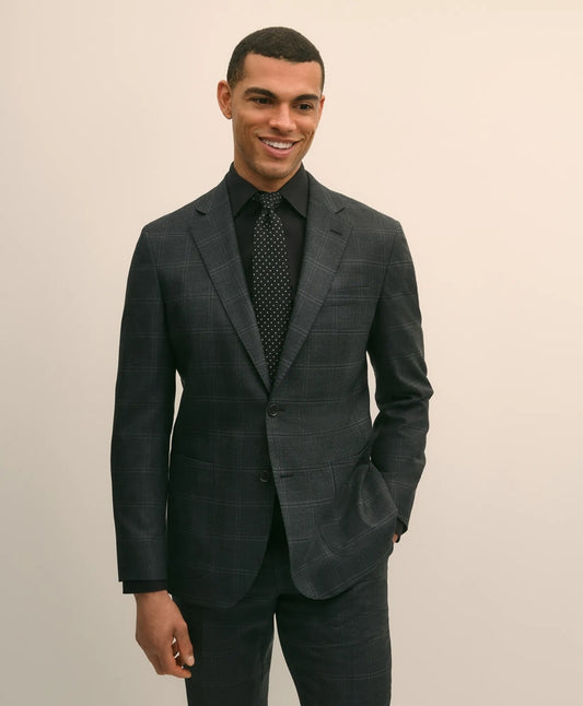 Brooks Brothers Explorer Collection Slim Fit Wool Windowpane Suit Jacket | Brooks Brothers outlet