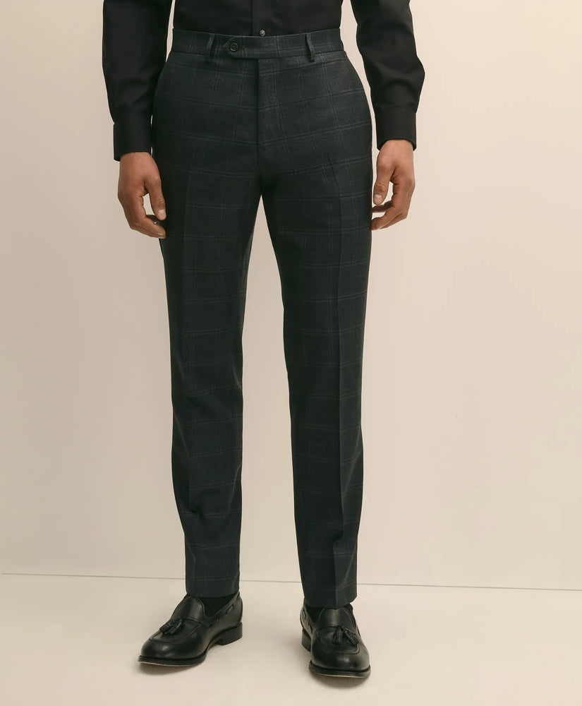 Brooks Brothers Explorer Collection Slim Fit Wool Windowpane Suit Pants | Brooks Brothers discount