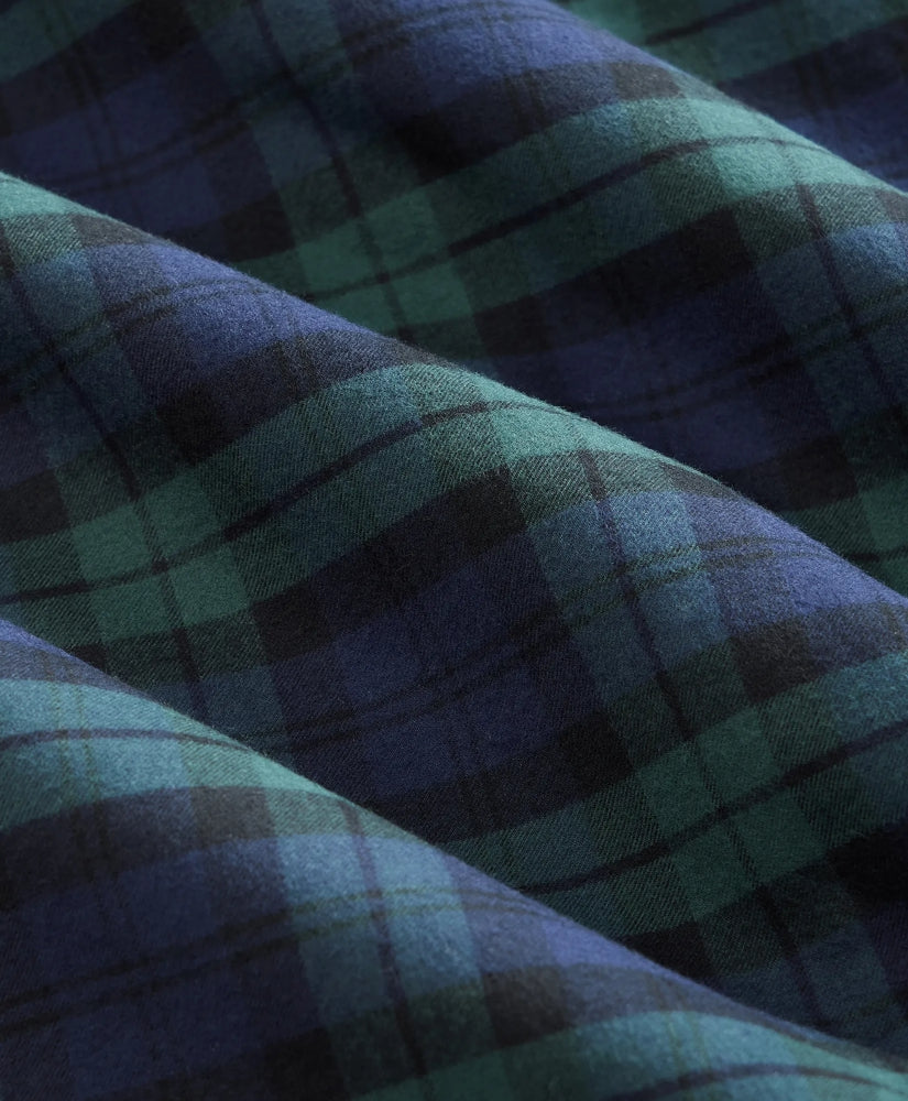 Brooks Brothers X Engineered Garments Cotton Flannel Wing Collar Oversized, Tartan Dress Shirt | Brooks Brothers sale