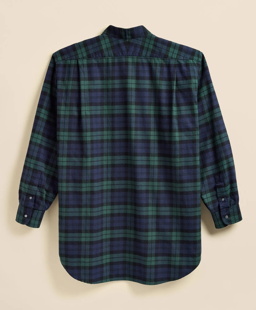 Brooks Brothers X Engineered Garments Cotton Flannel Wing Collar Oversized, Tartan Dress Shirt | Brooks Brothers sale