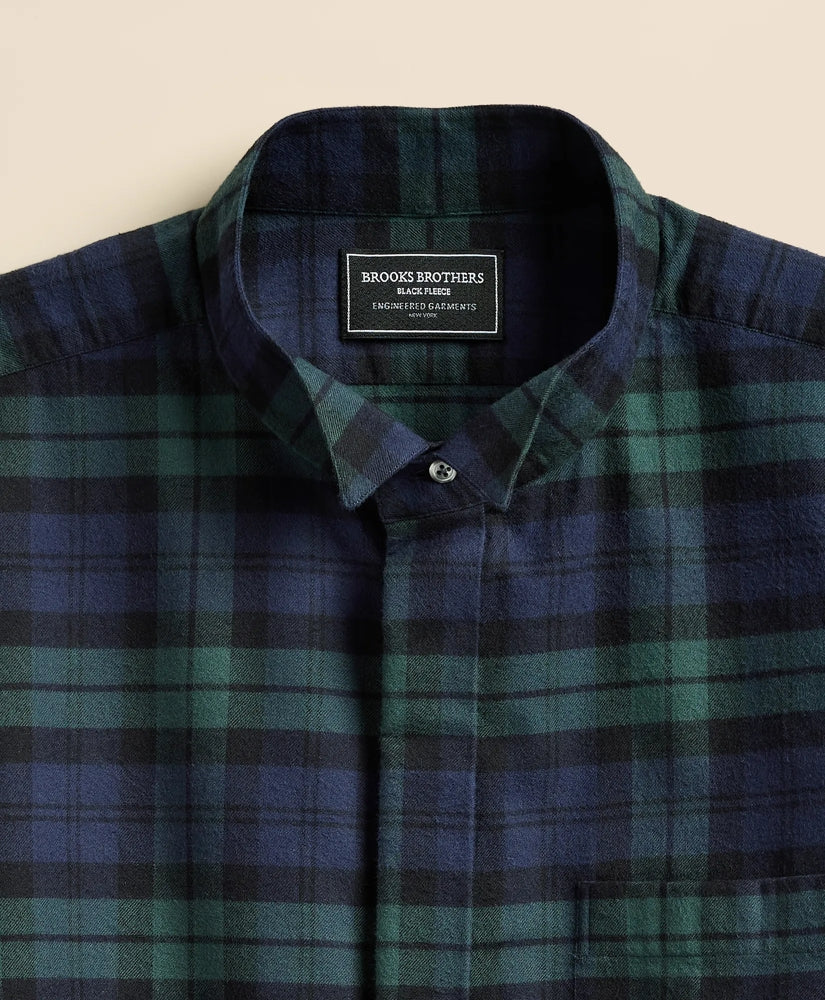 Brooks Brothers X Engineered Garments Cotton Flannel Wing Collar Oversized, Tartan Dress Shirt | Brooks Brothers sale
